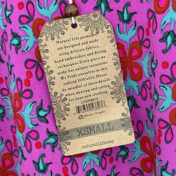 NWT Natural Life Boho Sleeveless Mini Dress Pink Size XS Extra Small - Picture 7 of 7